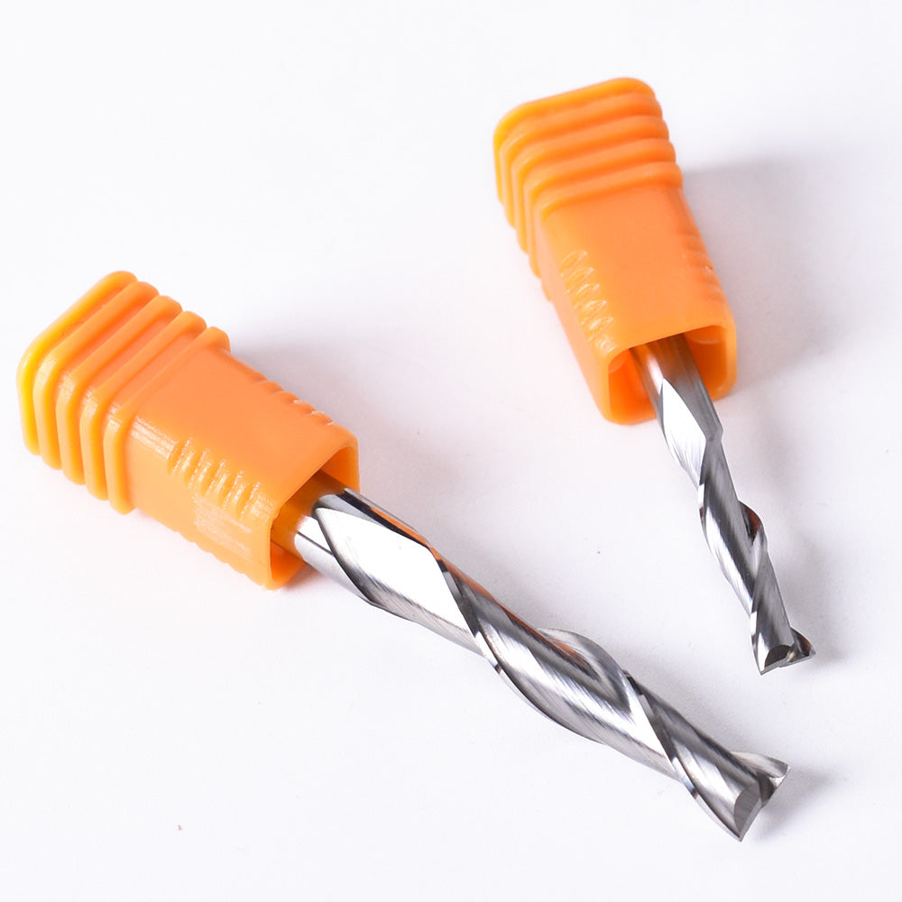 Startnow 10PCS / Lot Upcut Fräs Två Flute Spiral Bits CNC Verktyg Router Gravyr Bit Ändfräs