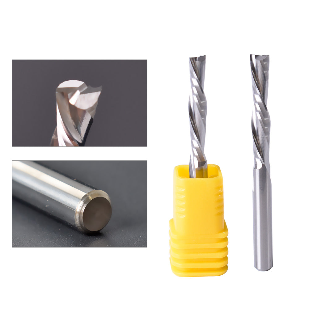 Startnow 5 Adet Freze Kesici Ucu AAA Aşağı Kesim İki Flüt Sol Spiral Uçlar Karbür Tungsten CNC Yönlendirici Uçları Uç Frezeleme