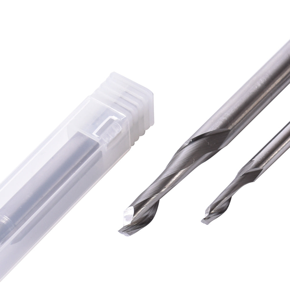 Startnow 5PCS CNC-fräs Aluminiumlegering Volframkarbid Stålmaterial Enkelkantsflöjt Solida Ändfräs Gravyrbitar