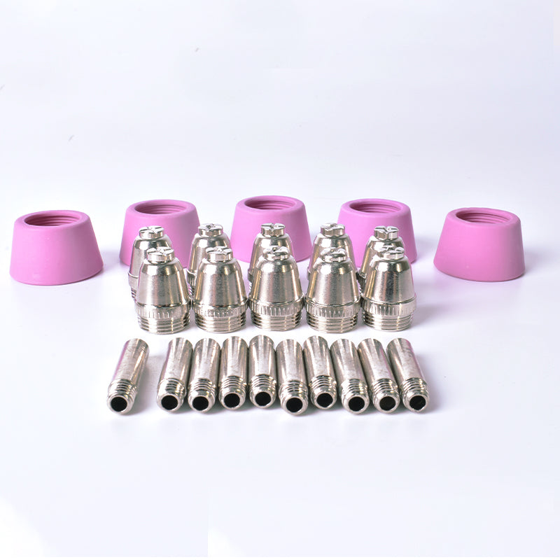 Startnow 25PCS Nozzle Electrode Torch Shield Cups Kits Plasma AG60 SG55 WSD60 For Welding Torch Cutting Machine Parts