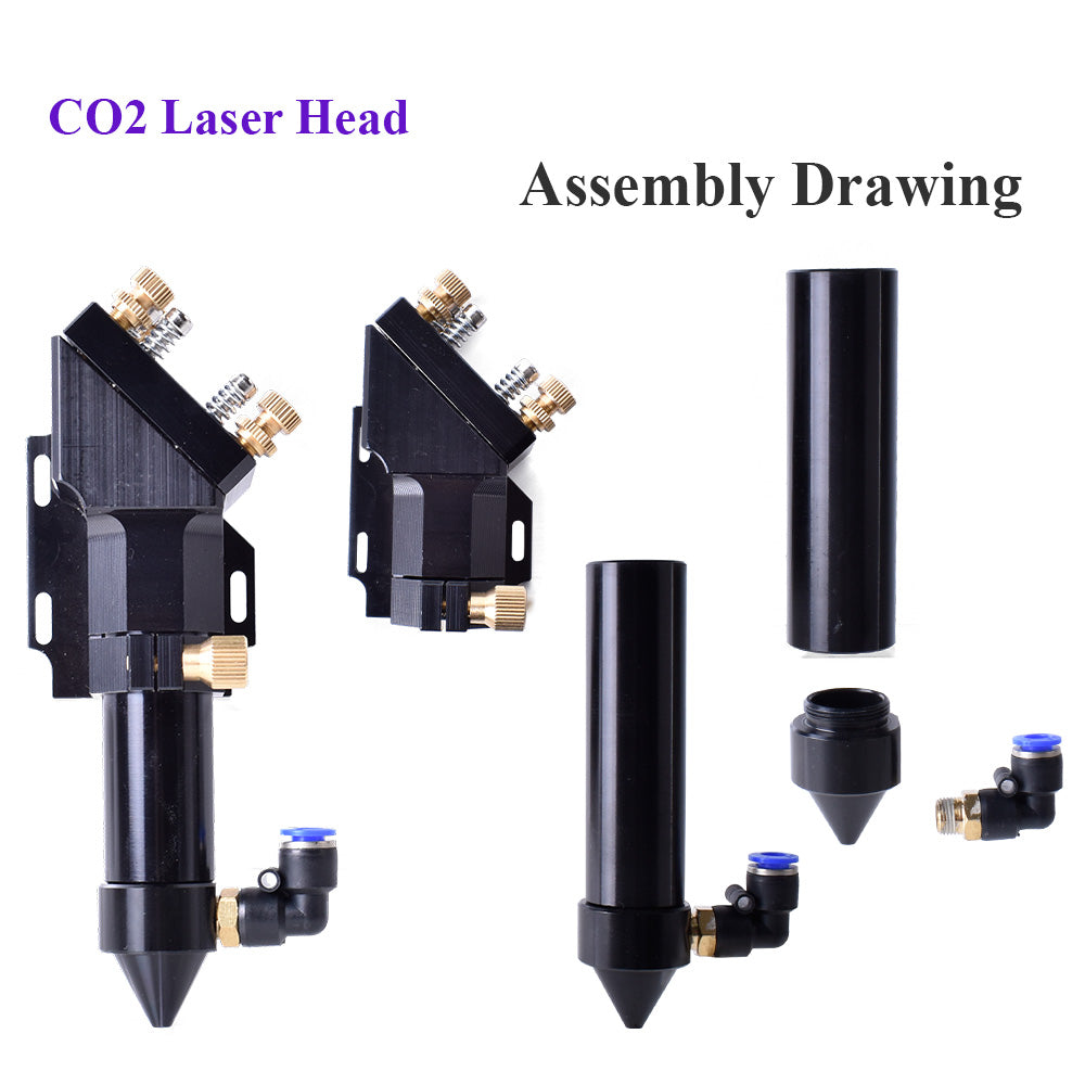 Startnow CO2-laserhuvudset med dimning Dia.20 F50.8/101.6mm integrerad hållare