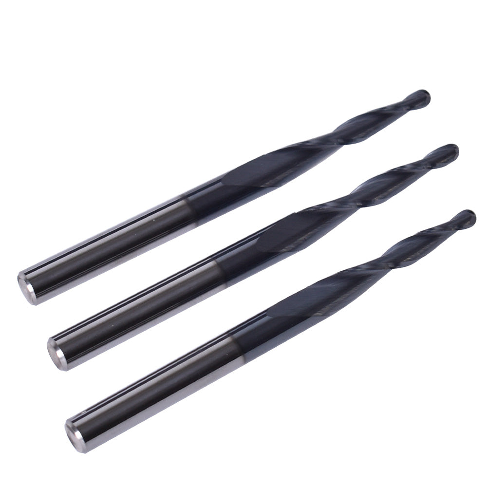 مجموعة Startnow من 5 قطع من رؤوس المثاقب ذات الأنف الكروي، قواطع طحن حلزونية ذات مزامير مزدوجة، رؤوس طحن نهائية من كربيد التنجستن، رؤوس نقش من الخشب والمعدن