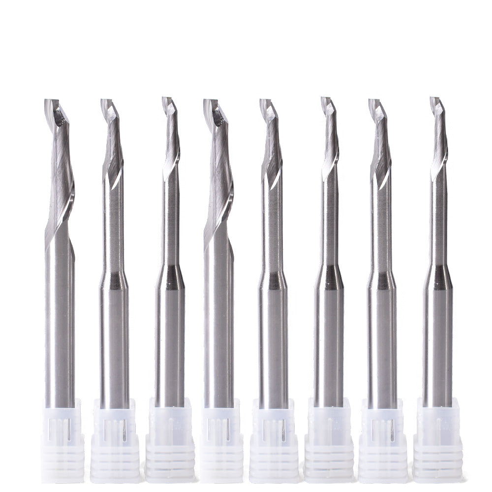 Startnow 5PCS CNC-fräs Aluminiumlegering Volframkarbid Stålmaterial Enkelkantsflöjt Solida Ändfräs Gravyrbitar