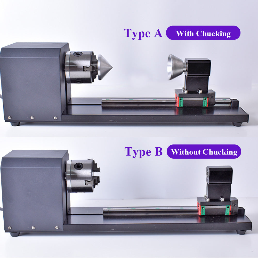Chuck Type Rotary Axis For Laser Engraver