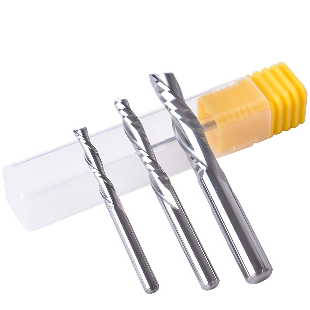 Startnow 5 Adet Freze Kesici Ucu AAA Aşağı Kesim İki Flüt Sol Spiral Uçlar Karbür Tungsten CNC Yönlendirici Uçları Uç Frezeleme