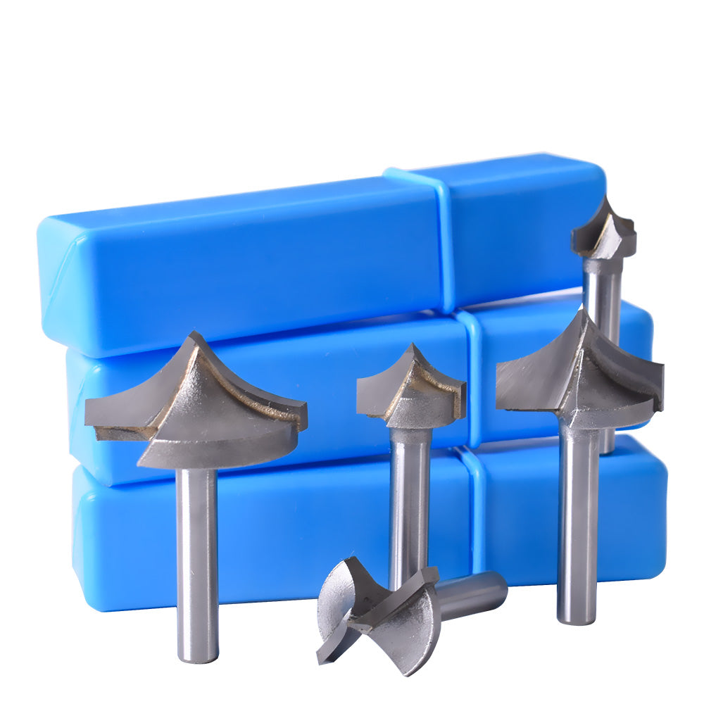 Startnow 5 st spetsiga routerbits fräsar för organisk kartong MDF trä PVC CNC-verktyg router gravyrbits ändfräsar