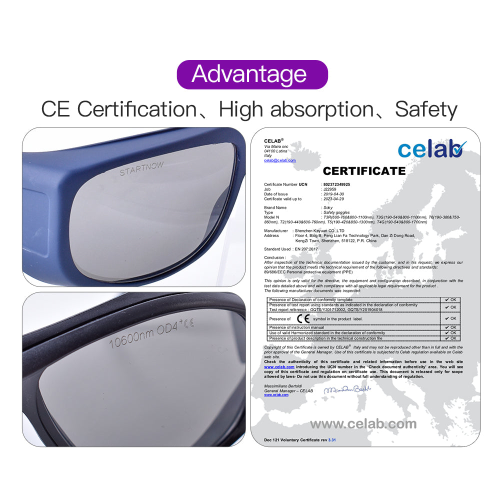10600 nm CO2 Laser Safety Eyewear