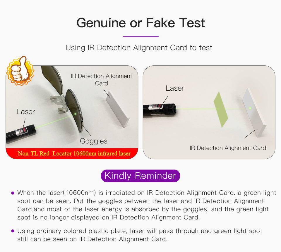 Lunettes de sécurité pour graveur laser certifiées CE Startnow OD4+ 10,6 um Lunettes de protection CO2 Lunettes de sécurité