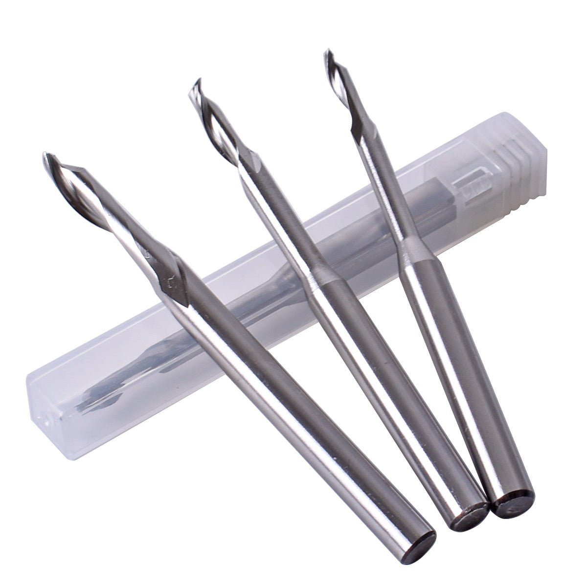 Startnow 5 ADET CNC Freze Kesici Alüminyum Alaşımlı Tungsten Karbür Çelik Malzeme Tek Kenarlı Flüt Katı Uçlu Freze Gravür Uçları