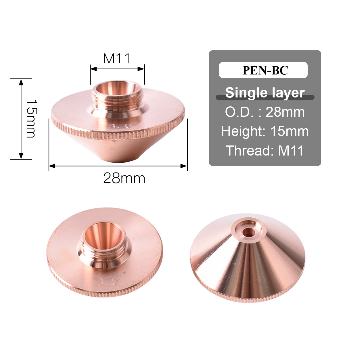 Laser Nozzle For Penta-BC Laser Machine