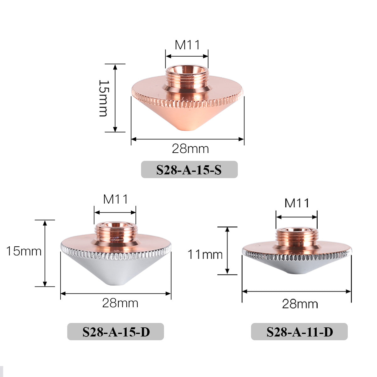 Laser Cutting Nozzles Single Layer 1.0 1.2mm