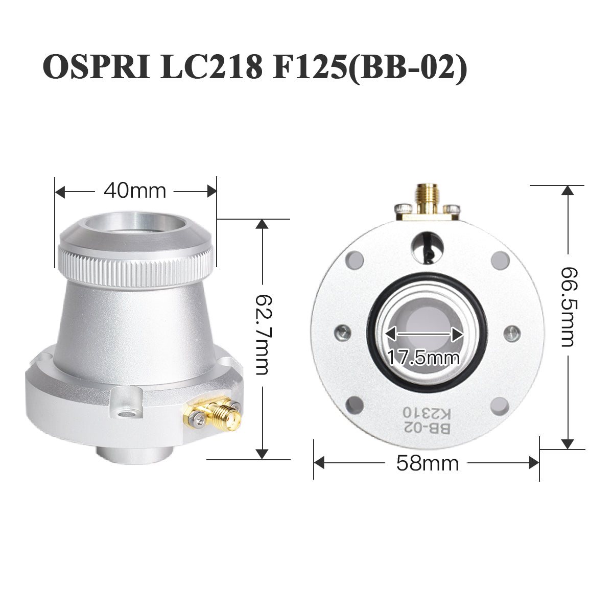 Conector de Bico a Laser Startnow Sensor Ospri LC218 LC-40 LCS03C LC608 LC80 LCN03A 3D NC-04 F150 Peças de Cabeça de Corte de Equipamento CNC