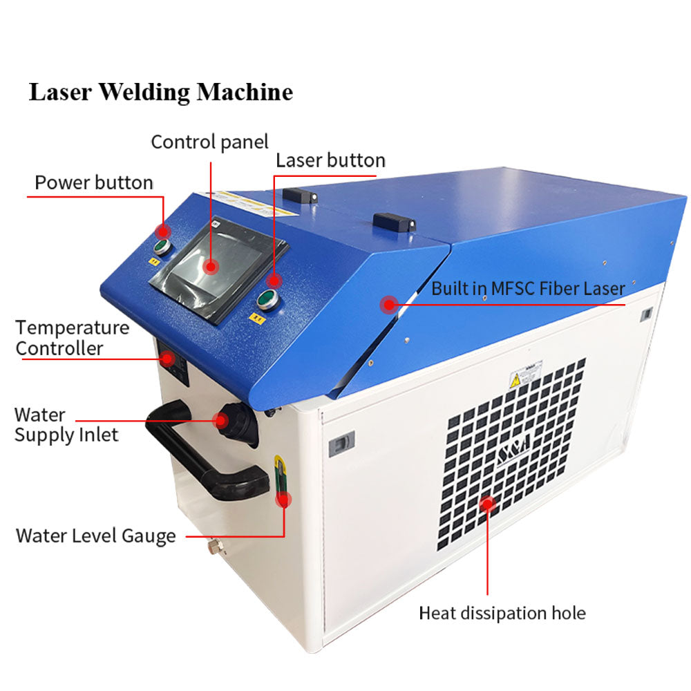 Startnow Handheld Laser Welding Machine With Auto-Wire Feeder Water Chiller 1000W 1500W  Metal Welder