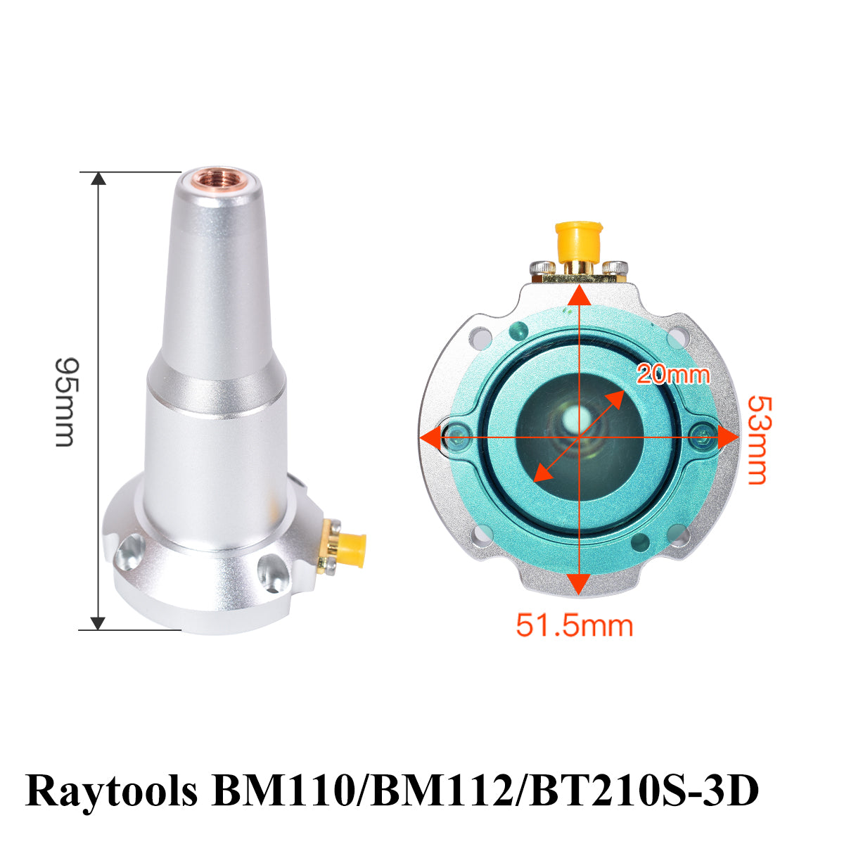 Startnow Laser Nozzle Sensor Connector BT210S BT230 BT240S BM111 Nozzle Connection Parts For Raytools Fiber Laser Cutting Head
