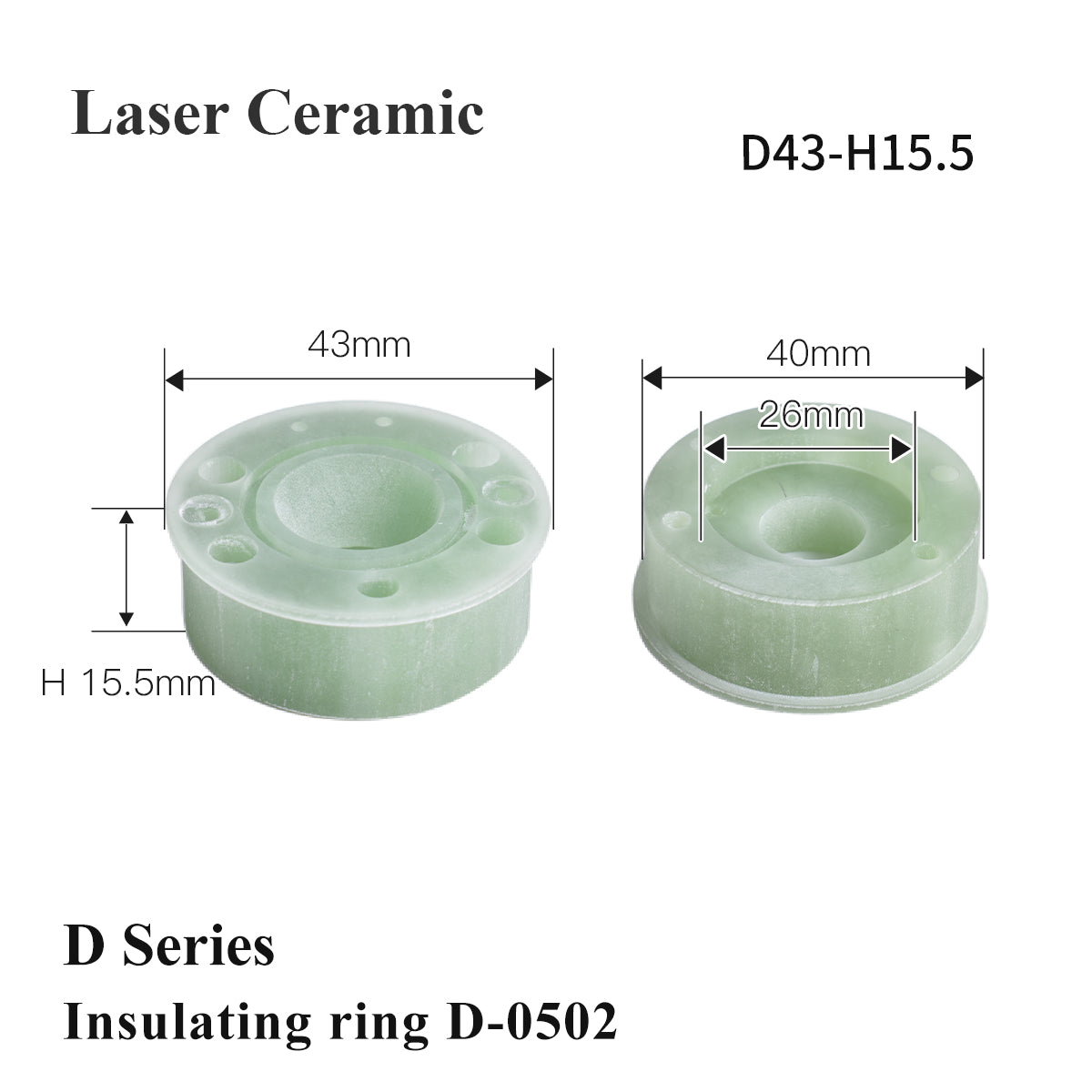 Startnow Laser Keramik Isolierring 3501/3502 Schrägloch 2700/2702