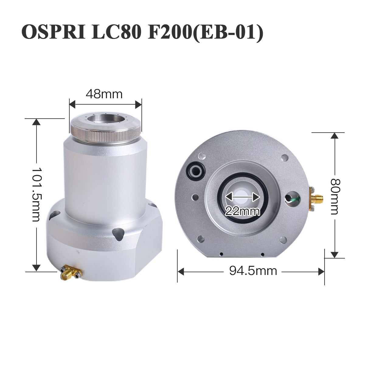 Conector de Bico a Laser Startnow Sensor Ospri LC218 LC-40 LCS03C LC608 LC80 LCN03A 3D NC-04 F150 Peças de Cabeça de Corte de Equipamento CNC