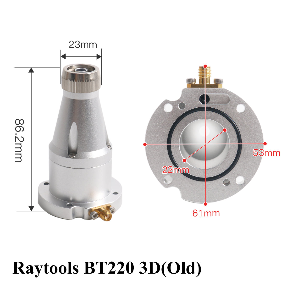 Startnow Laser Nozzle Sensor Connector BT210S BT230 BT240S BM111 Nozzle Connection Parts For Raytools Fiber Laser Cutting Head