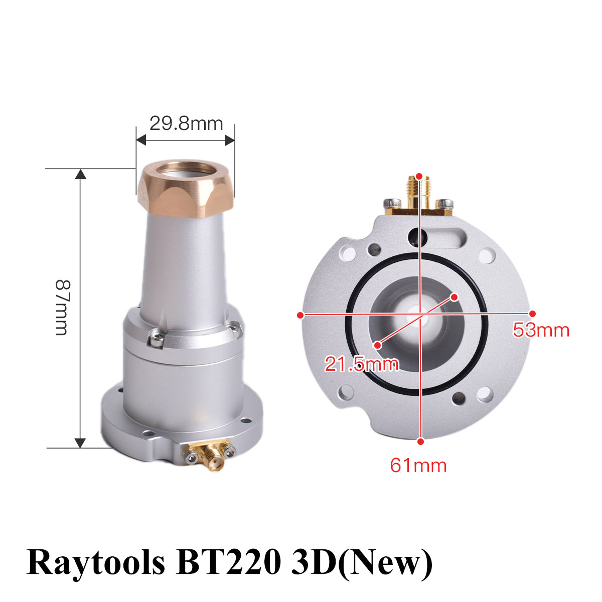 Startnow Laser Nozzle Sensor Connector BT210S BT230 BT240S BM111 Nozzle Connection Parts For Raytools Fiber Laser Cutting Head