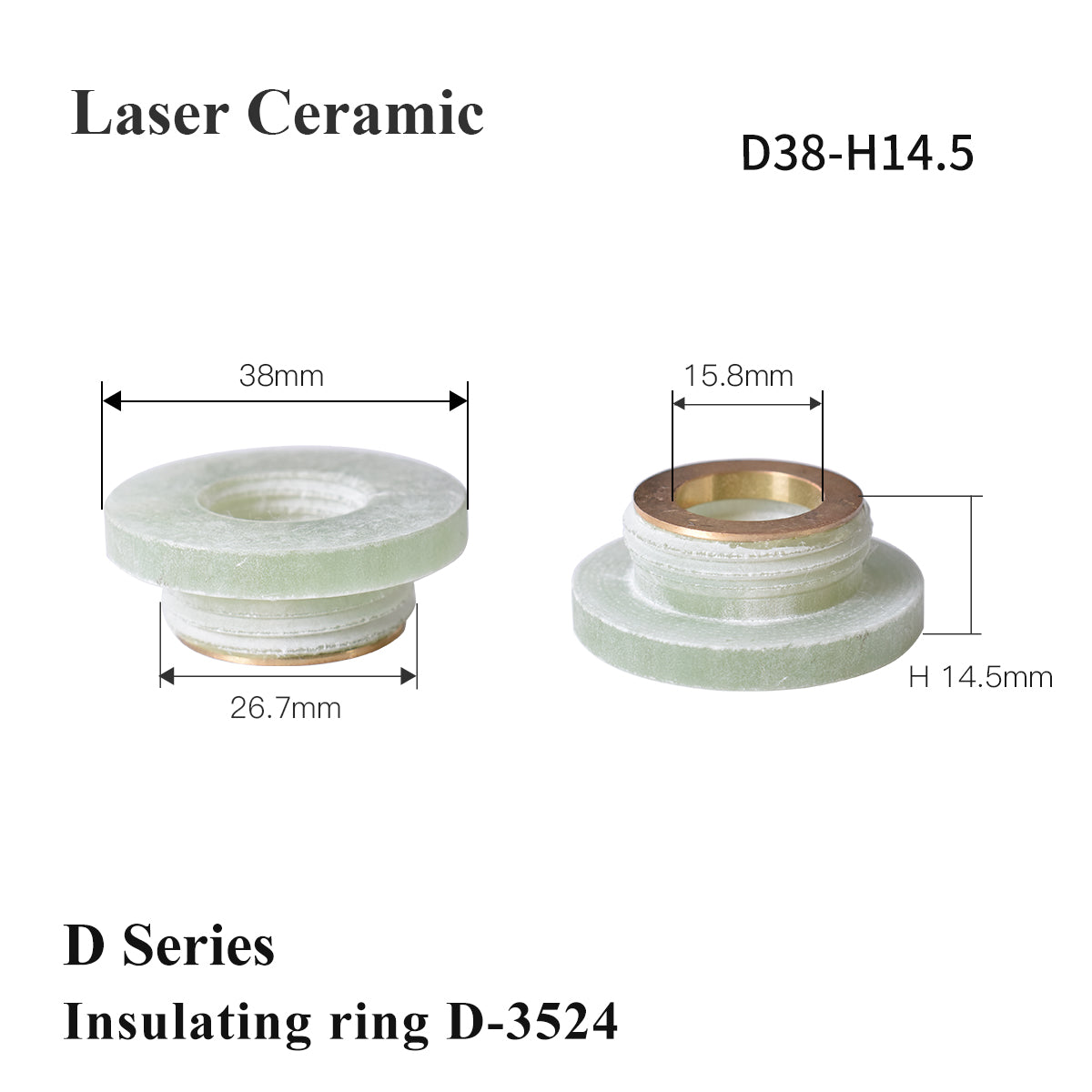 Startnow Laser Keramik Isolierring 3501/3502 Schrägloch 2700/2702