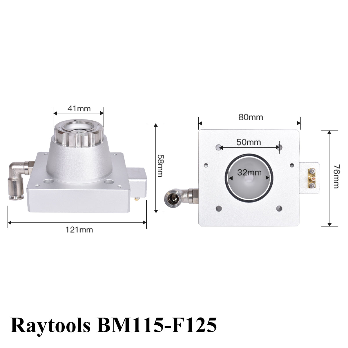 Startnow Laser Nozzle Sensor Connector BT210S BT230 BT240S BM111 Nozzle Connection Parts For Raytools Fiber Laser Cutting Head