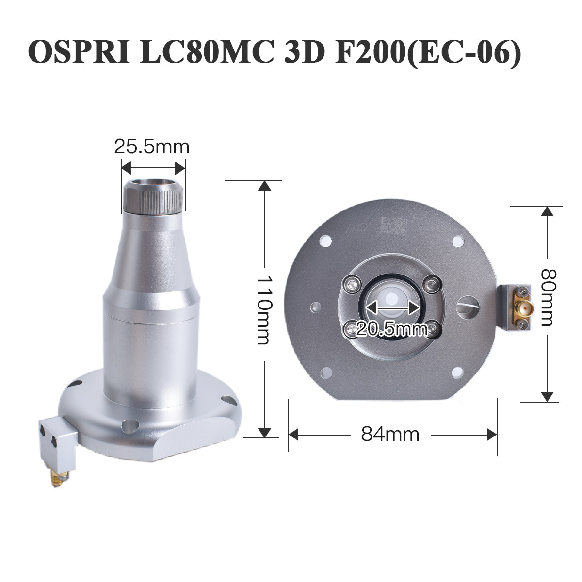 Conector de Bico a Laser Startnow Sensor Ospri LC218 LC-40 LCS03C LC608 LC80 LCN03A 3D NC-04 F150 Peças de Cabeça de Corte de Equipamento CNC