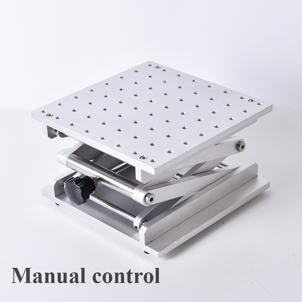 Startnow Lift Platform 200x200mm One Dimensional Stainless Steel Adjustable Manual Lifting Table For Laser Marking Machine