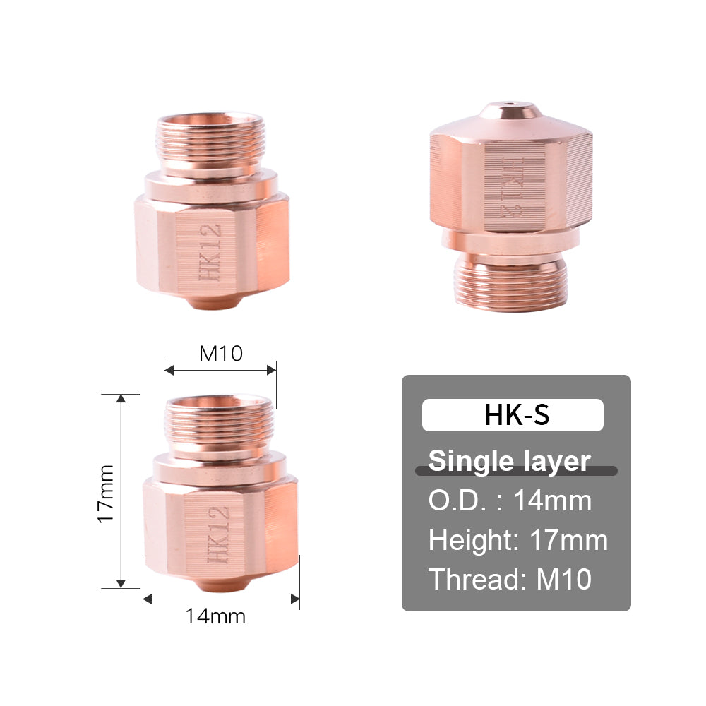 Startnow Bystronic Fiber Laser Nozzle HK/NK Laser Head Single Layer 1.0 1.5 2.0 3.0