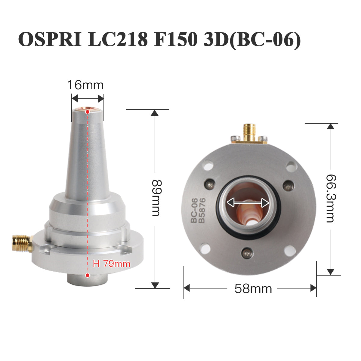Startnow Laser Düse Anschluss Sensor Ospri LC218 LC-40 LCS03C LC608 LC80 LCN03A 3D NC-04 F150 CNC Ausrüstung Schneidkopf Teile
