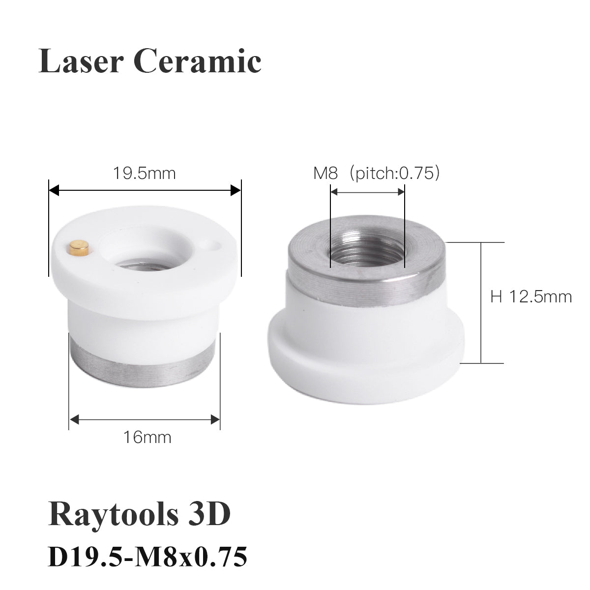Startnow Raytools 레이저 커팅 헤드 3D D28/21.4 M11 세라믹 링