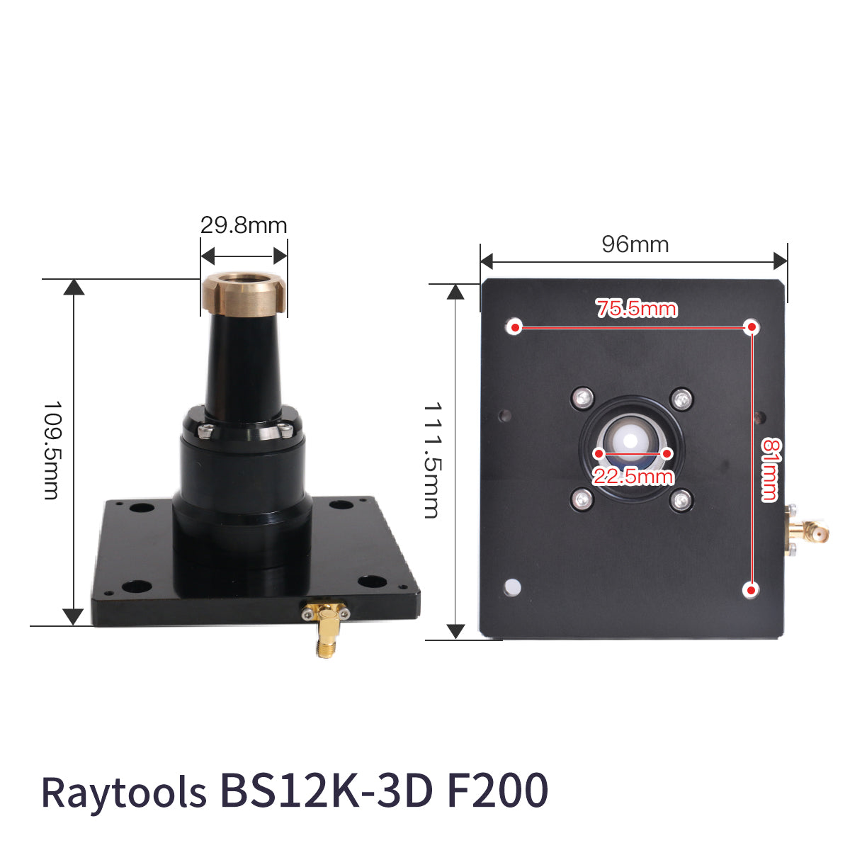Startnow Laser Nozzle Sensor Connector BT210S BT230 BT240S BM111 Nozzle Connection Parts For Raytools Fiber Laser Cutting Head