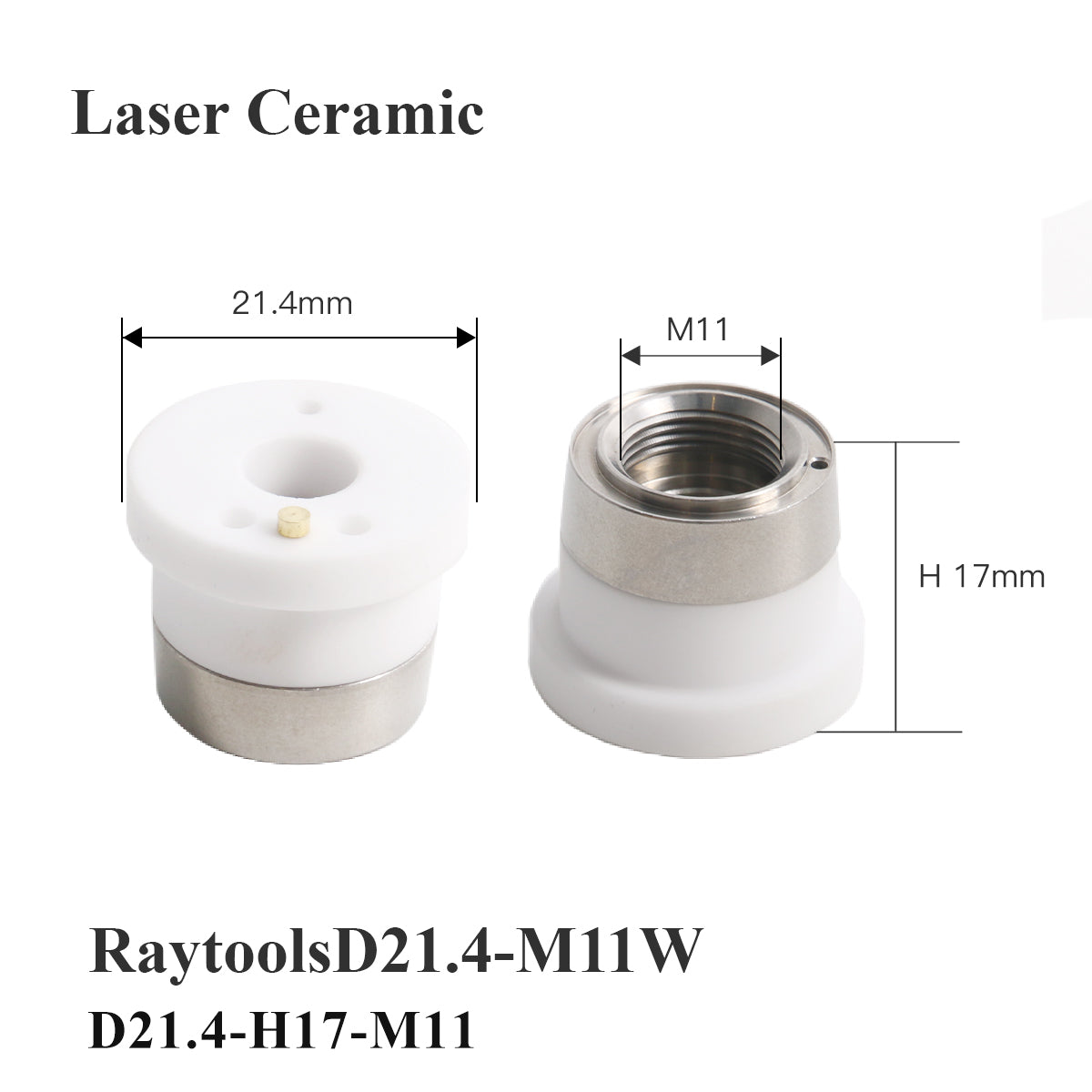 Startnow Raytools -laserleikkauspää 3D D28/21.4 M11 Keraaminen rengas