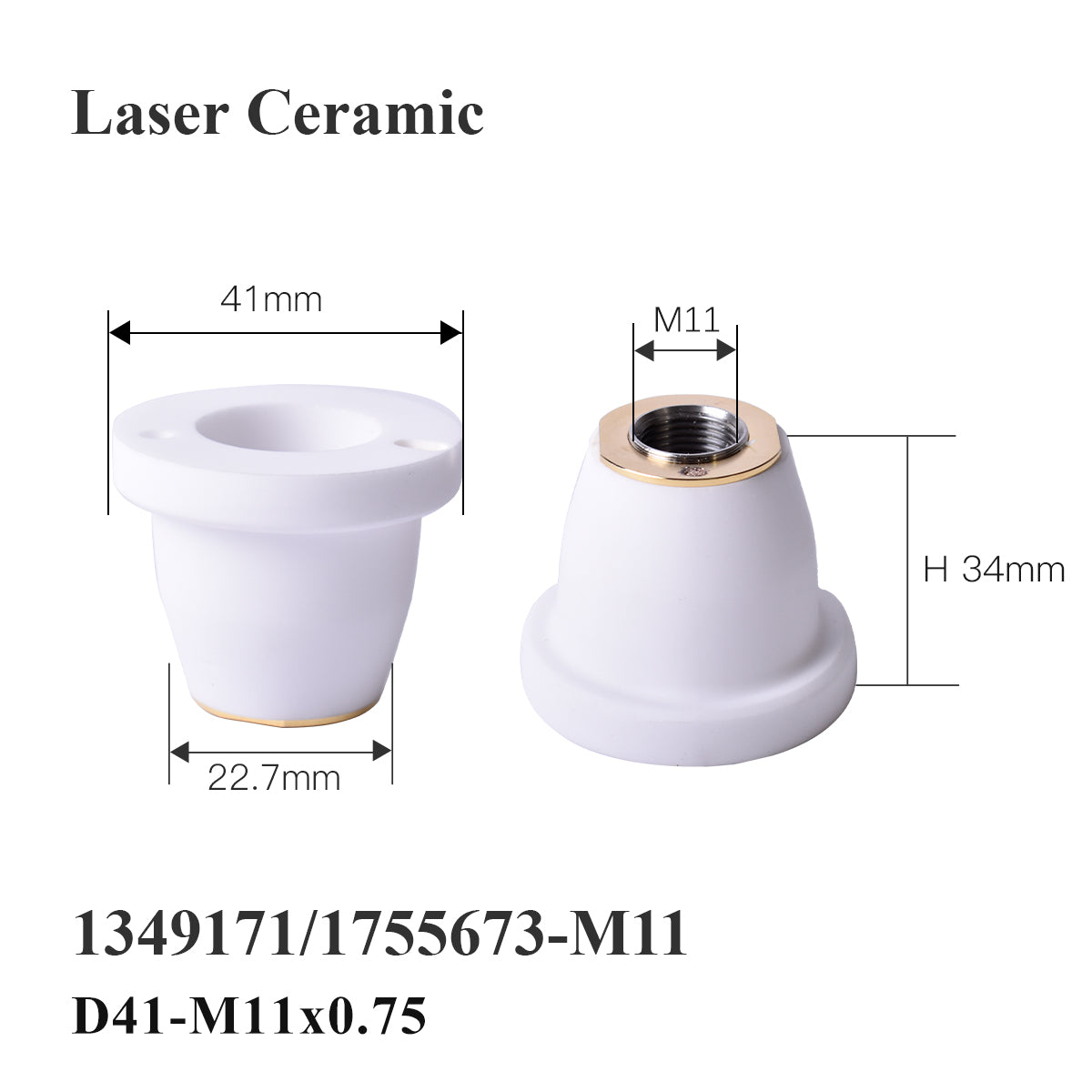 Startnow Laser Ceramic 254493/1906032 Dia.41mm Ceramic Ring 936678/913966 Sensor