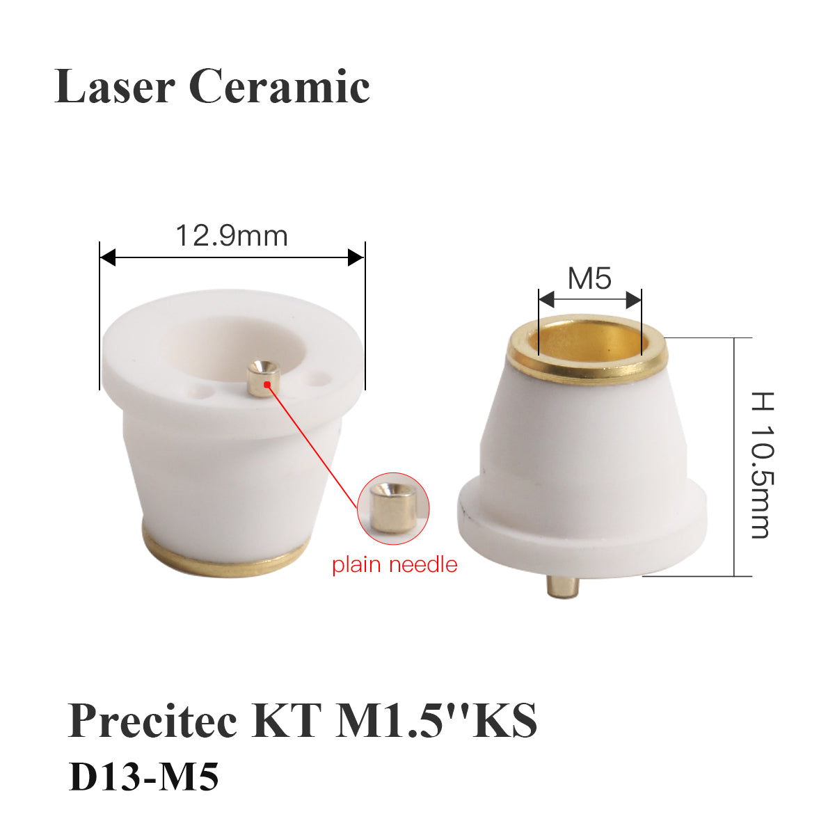 Startnow Laser Keraaminen Rengas Precitec KTXB P0595-94097 M5 M6 Lasersuuttimen pidike