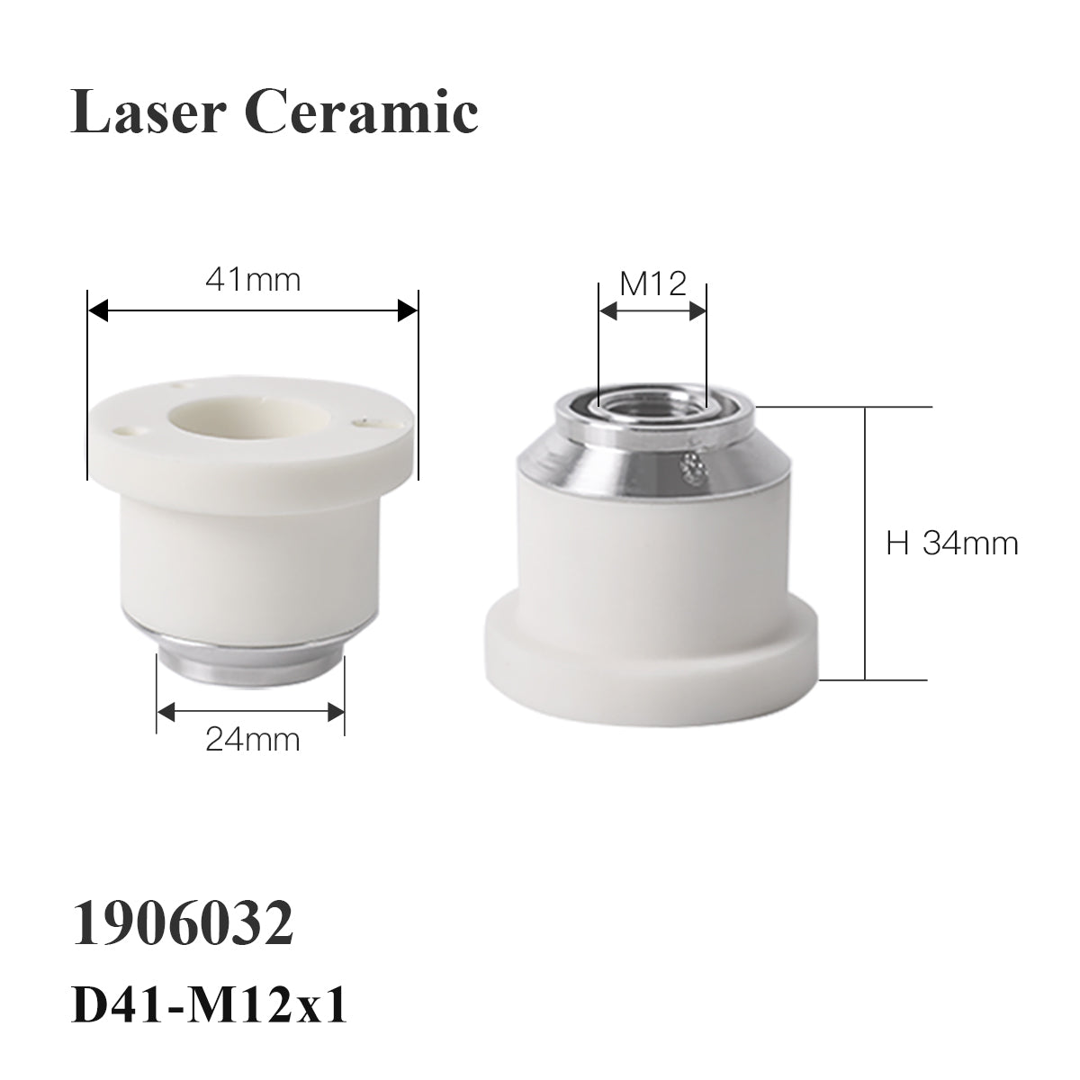 Startnow Laser Ceramic 254493/1906032 Dia.41mm Ceramic Ring 936678/913966 Sensor