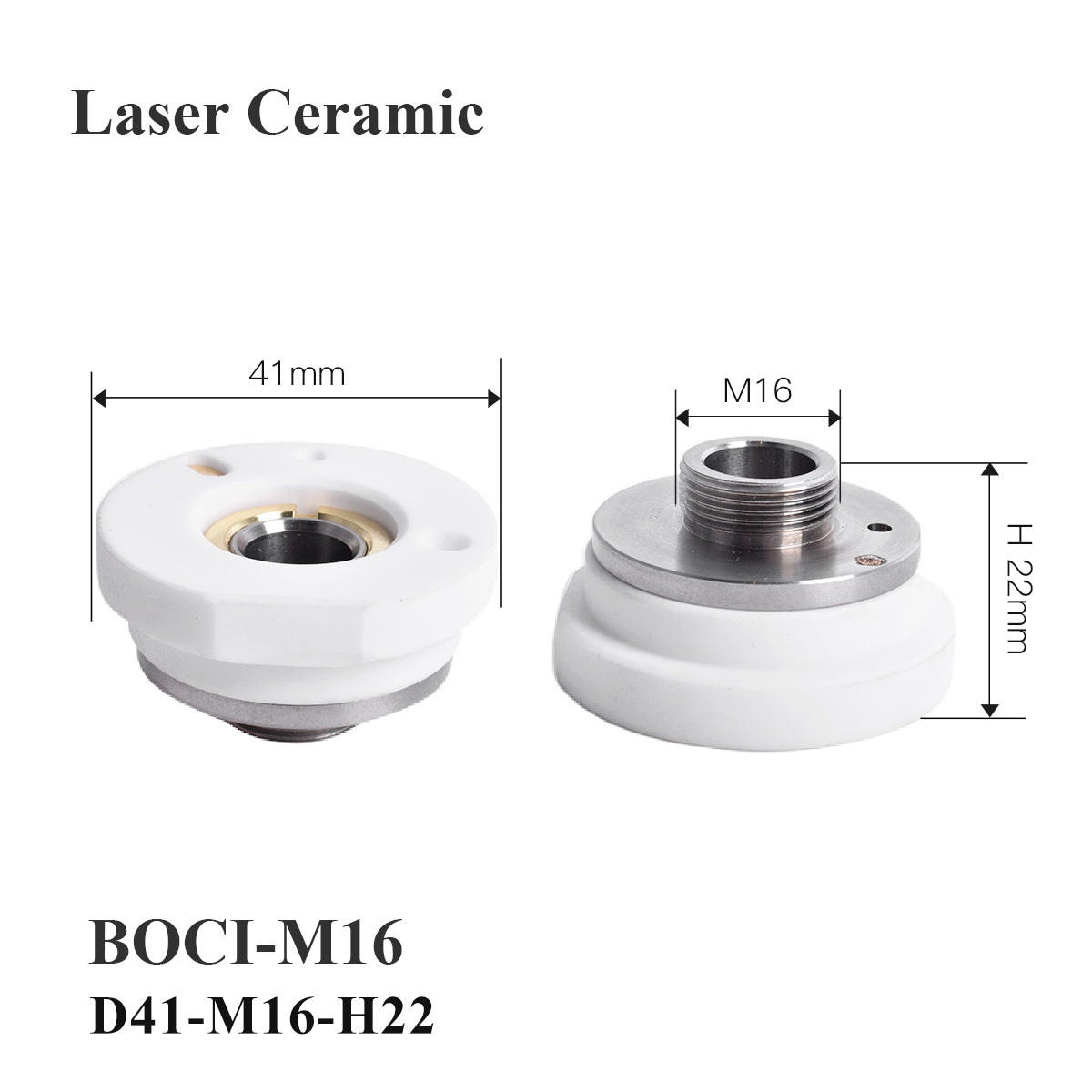 Startnow BOCI LaserMech s keramickými kroužky pro řezání otvorů M8 Konektor trysky
