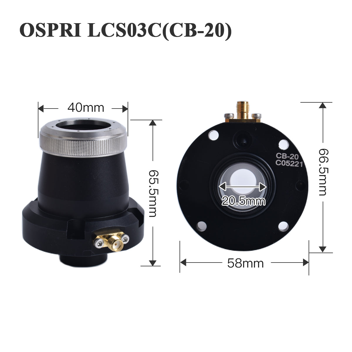Conector de Bico a Laser Startnow Sensor Ospri LC218 LC-40 LCS03C LC608 LC80 LCN03A 3D NC-04 F150 Peças de Cabeça de Corte de Equipamento CNC
