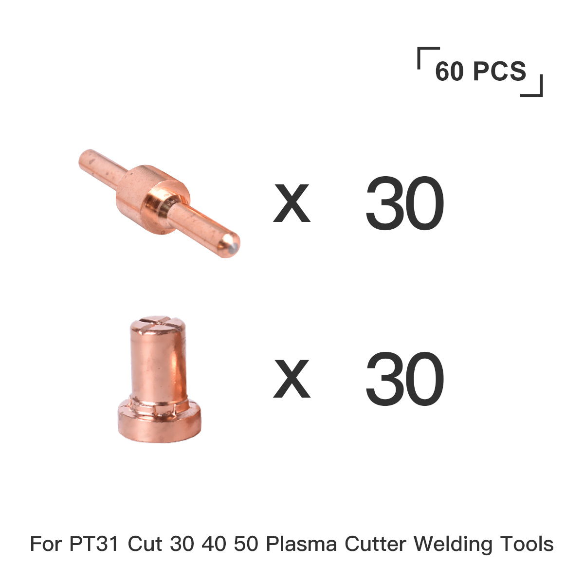 60PCS Plasma Consumables Kits