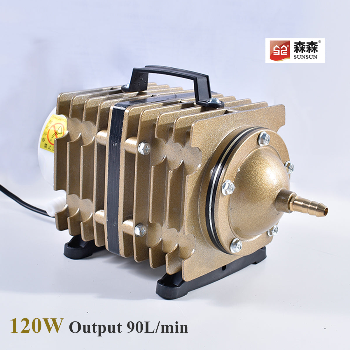 SUNSUN ACO-007 120W 90L/min Electromagnetic Air Pump With Check Valve Air Stone Water Pipe For Laser Machine Ash Remove Aerator