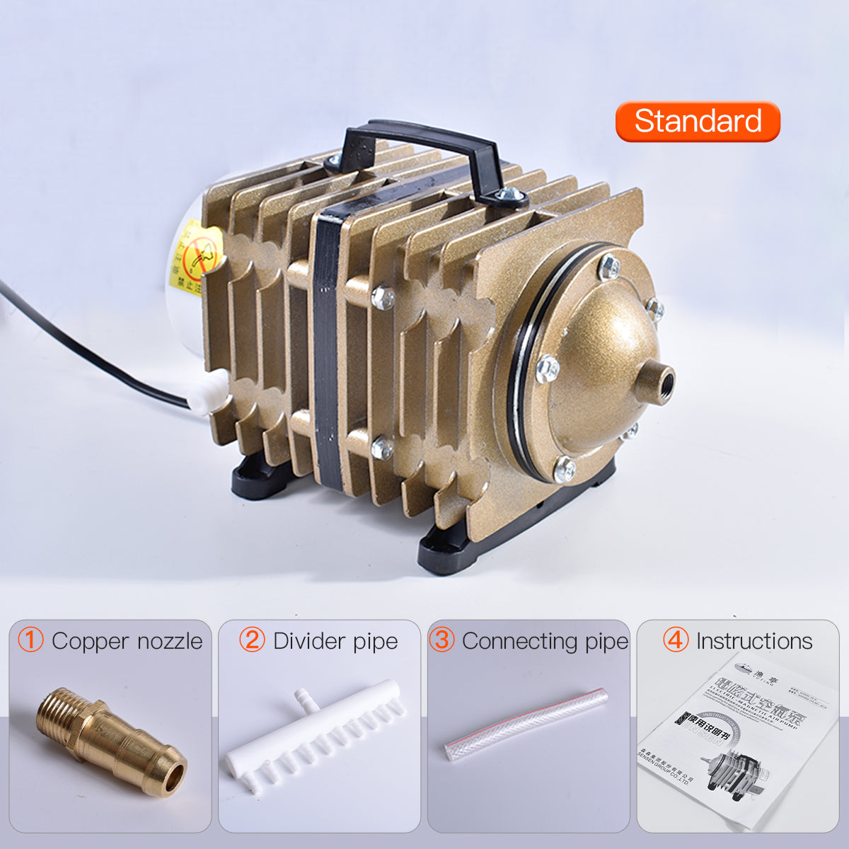 SUNSUN ACO-007 120W 90L/min Electromagnetic Air Pump With Check Valve Air Stone Water Pipe For Laser Machine Ash Remove Aerator