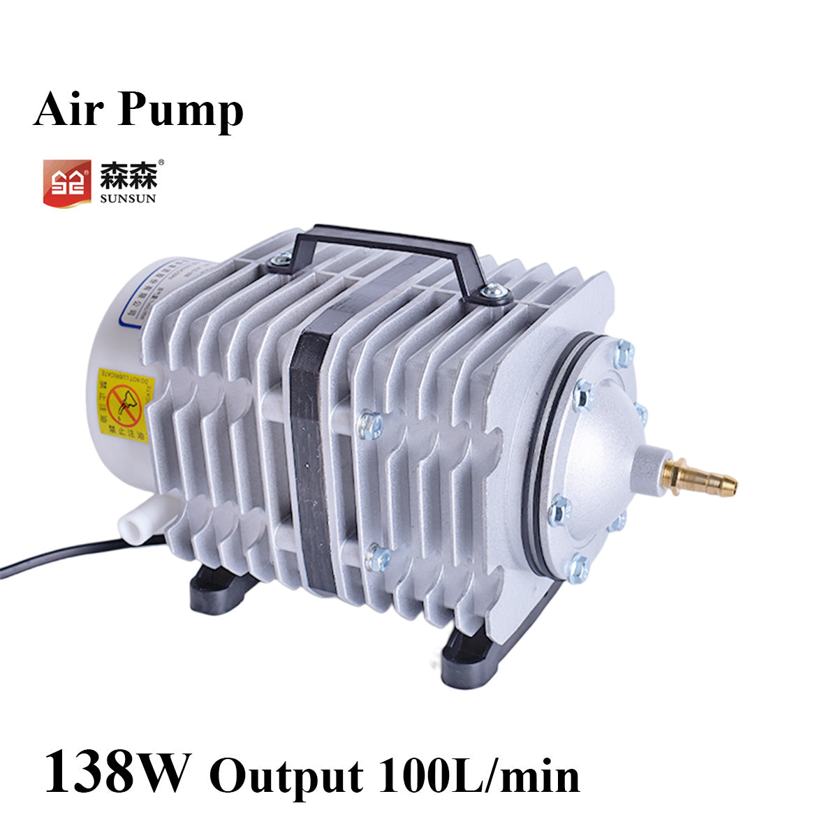 ACO-008 220V 138W 100L/min Electric Magnetic Air Compressor SUNSUN Air Pump For Laser Machine Ash Remove Aquarium Fish Farming