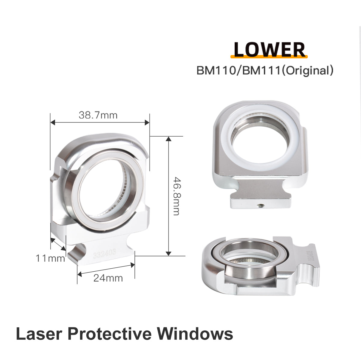 Startnow Original Raytools Upper Lower Laser Protective Windows Base Seat