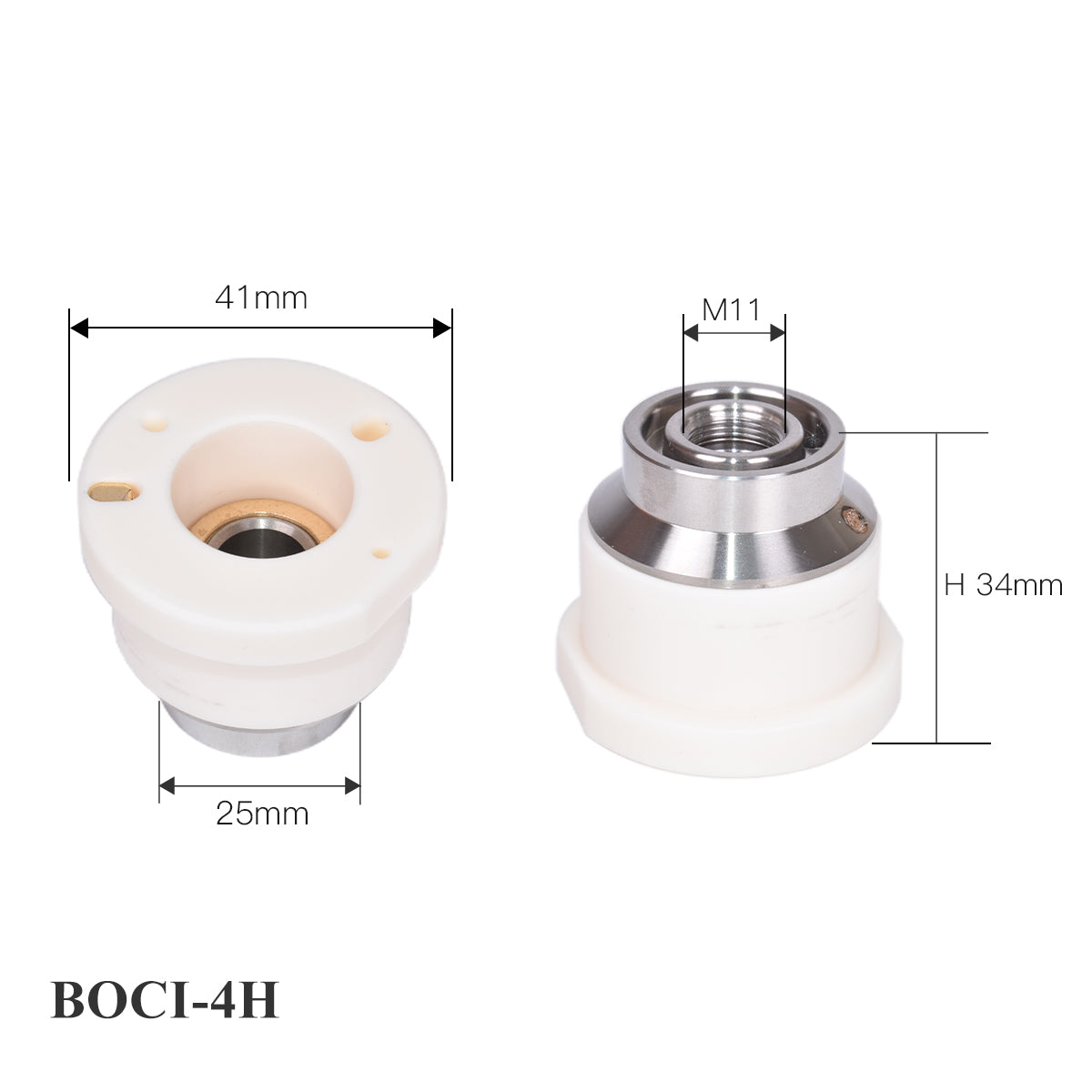 Startnow BOCI LaserMech With Hole Cutting Head Ceramic Rings M8 Nozzle Connector