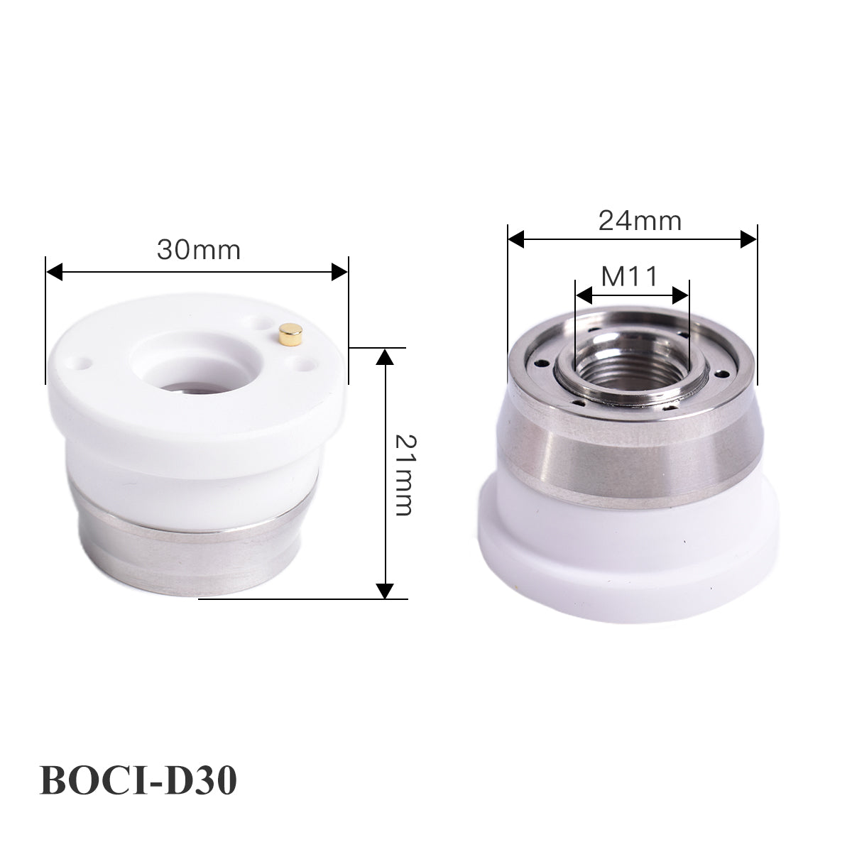 Startnow BOCI LaserMech With Hole Cutting Head Ceramic Rings M8 Nozzle Connector