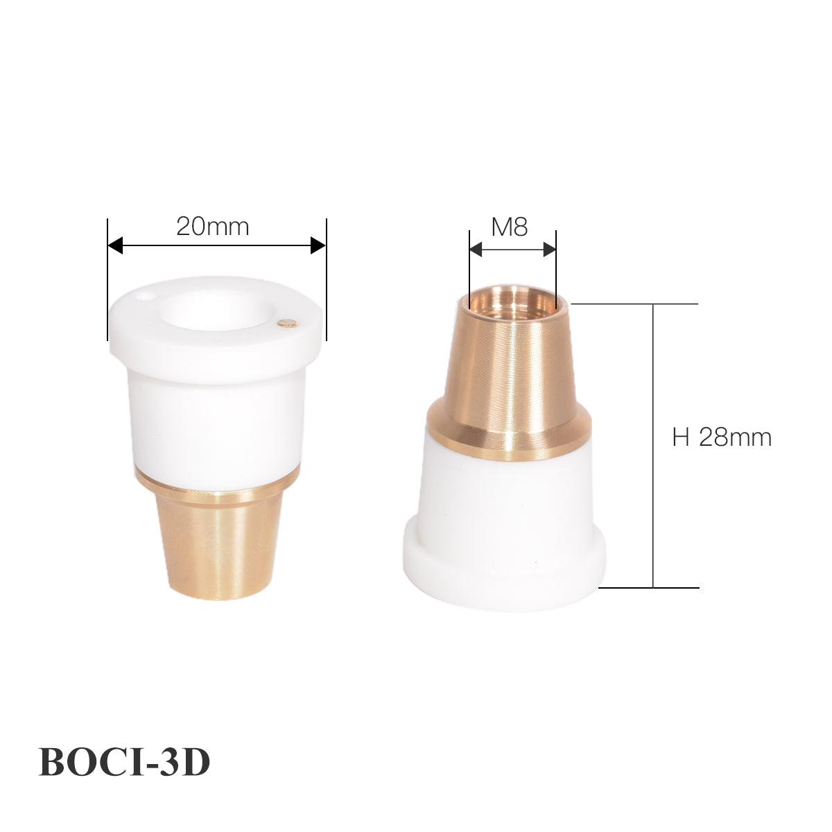 Startnow BOCI LaserMech With Hole Cutting Head Ceramic Rings M8 Nozzle Connector