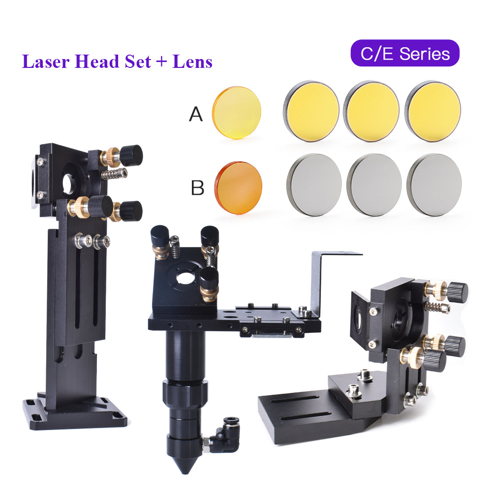 Startnow Laser Head Set Dia18 20mm FL38.1 50.8 63.5 101.6mm MO Si CO2 Mirror Mount Holder