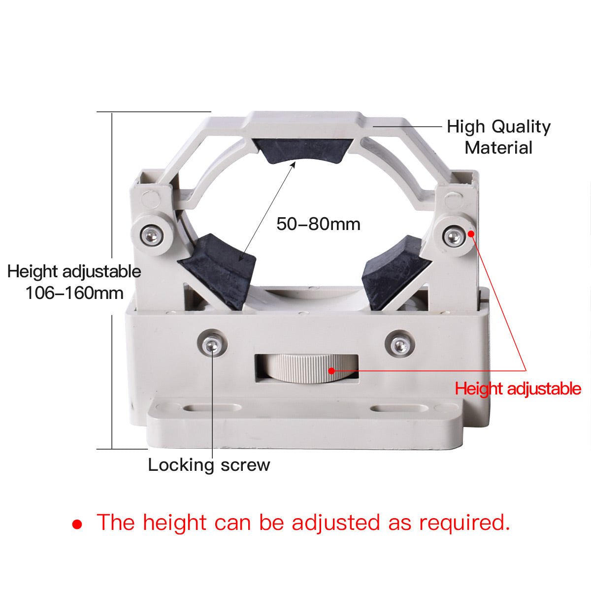 Startnow CO2 Laser Tube Holder Mount Flexible Plastic Lamp Support D50-80 Adjustable Bracket Base For Laser Cutter Machine Parts