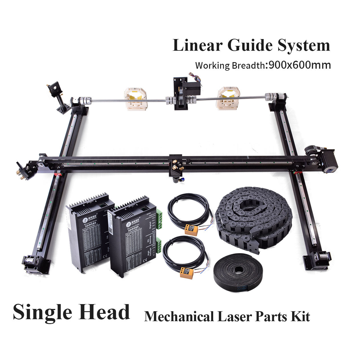 Startnow 900mm*600mm CO2 Laser Mechanical Parts Set XY Axis With Stepper Motor Driver For CNC Engraving Cutting Machine Kits