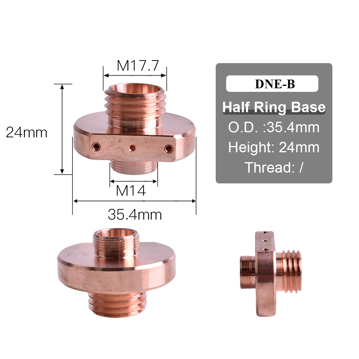 Startnow DNE Series D28 Laser Nozzle & Nozzle Connection Seat for Laser Cutting Machine