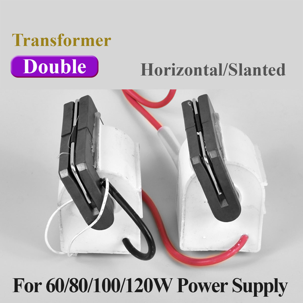 2Pcs/Lot Double Laser High Voltage Transformer Flyback Ignition Coil For 60W 80W 100W DY10 DY13 CO2 Laser Power Supply Parts