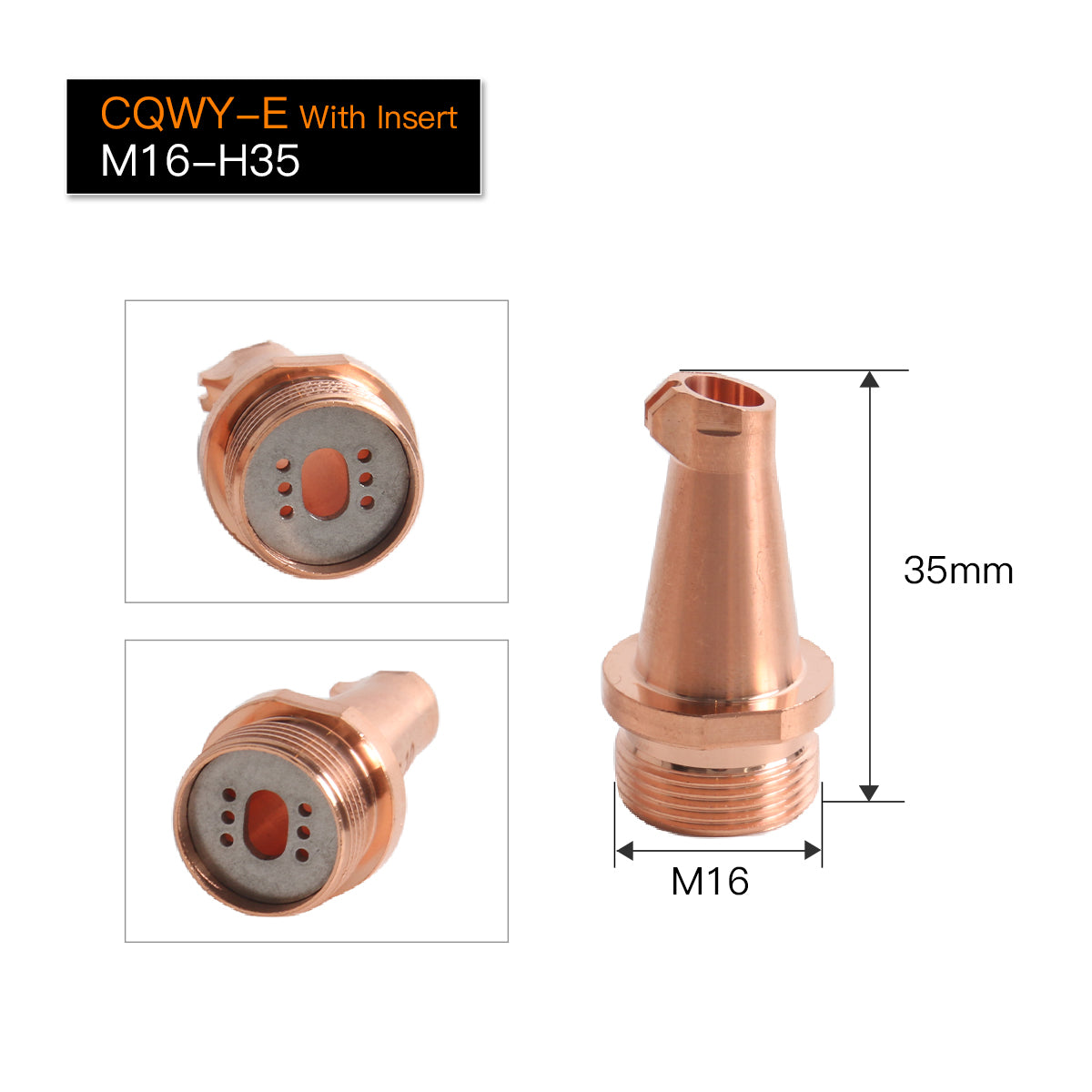 Startnow håndholdt svejsehoved kobberdyse M16 Til CQWY SUP20T/S 23T svejsehoved laserdyser dele